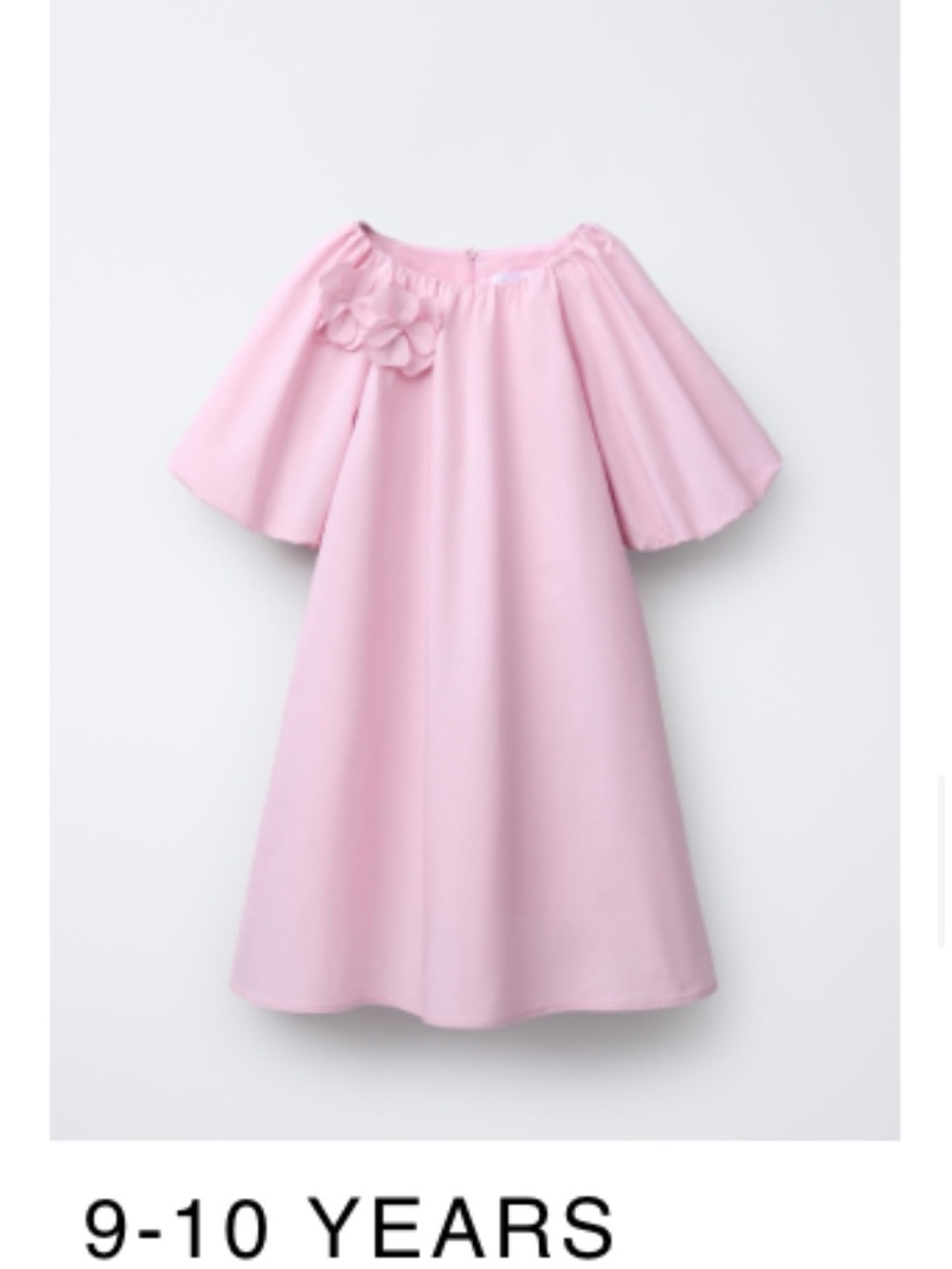 Zara Light Pink Floral-Shoulder Swing Dress